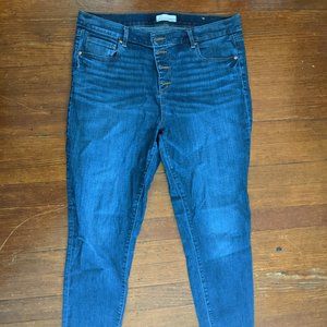 LOFT | Raw Hem Skinny Jeans